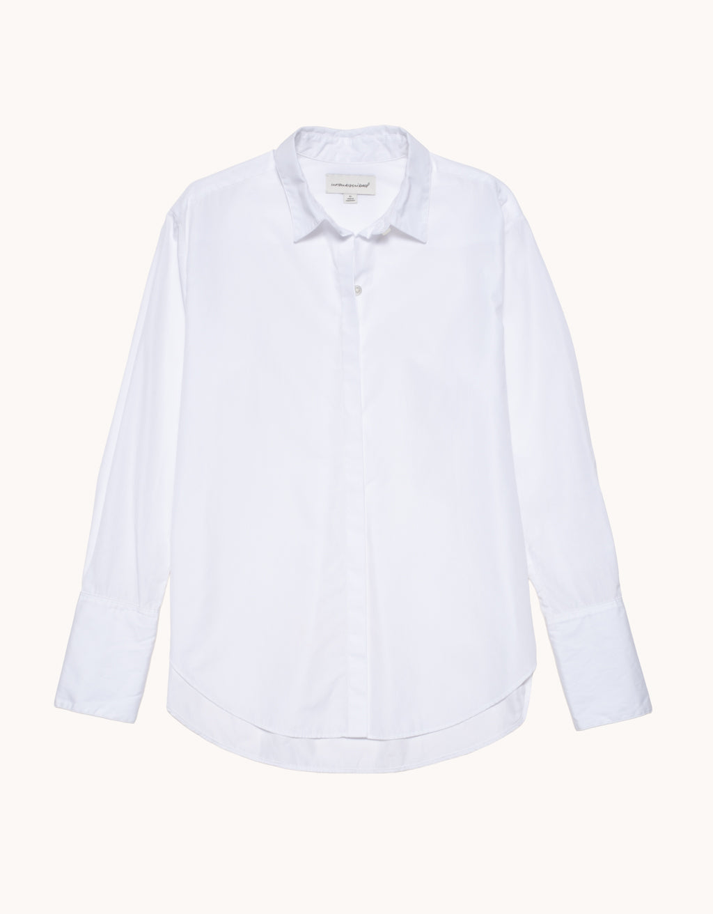 White button down shirt on a white background