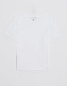White t-shirt on a light gray background
